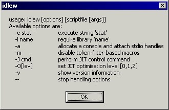 Idle GUI interpreter